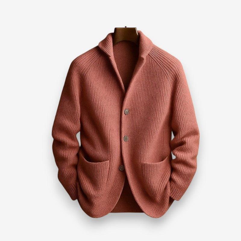 Ryan – Long Sleeve Sweater with Button Closure and Pockets