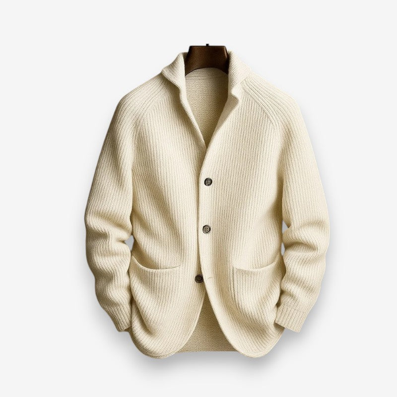 Ryan – Long Sleeve Sweater with Button Closure and Pockets