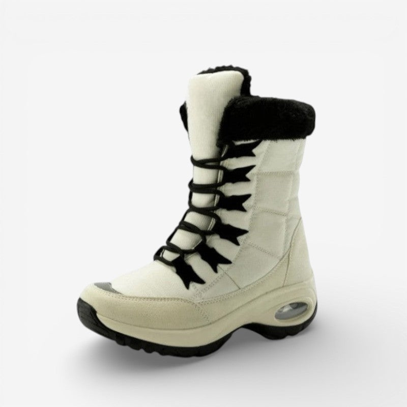 Isla – Anti Slip Boots With Lace Up And Fur Design