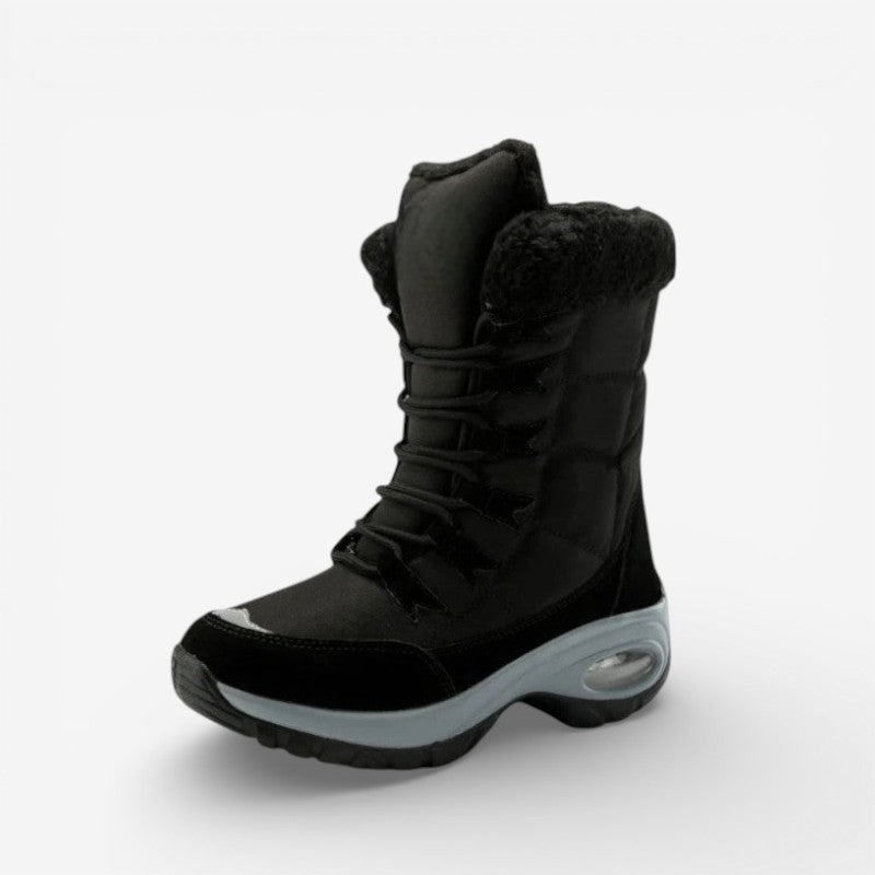 Isla – Anti Slip Boots With Lace Up And Fur Design