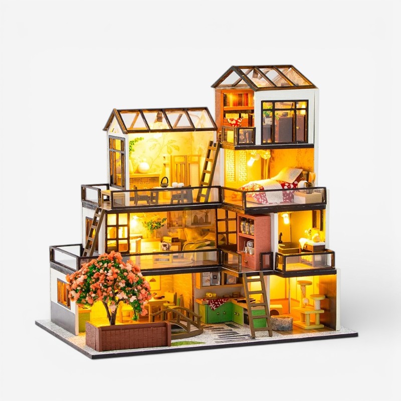 LumaHaven – Decorative House with LED Lighting