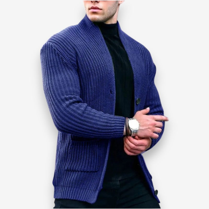 Aaron – Long Sleeve Jacket with Button Closure and Pocket