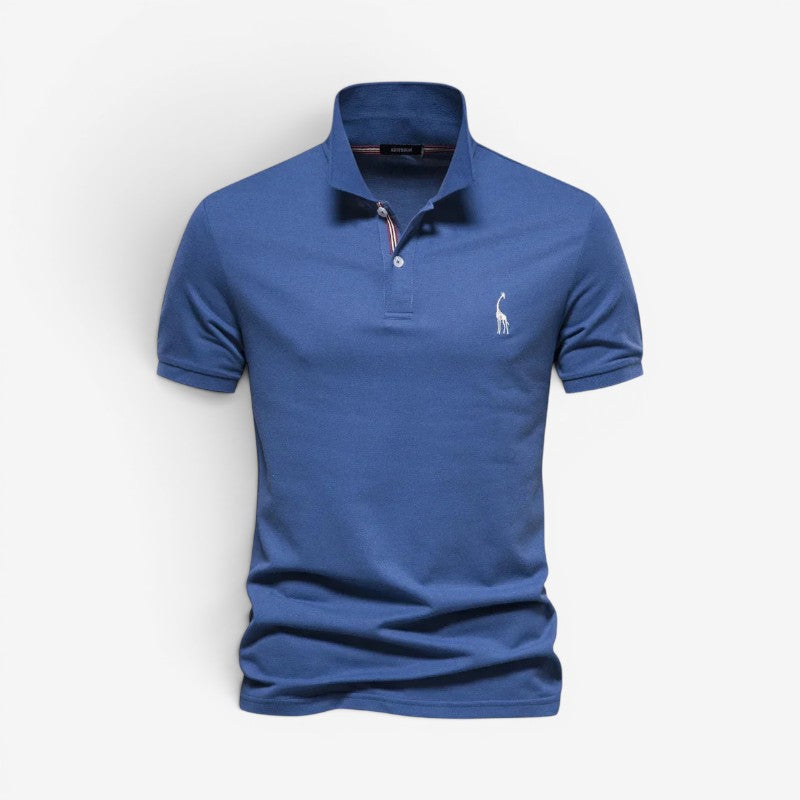 Men's Slim Fit Buttoned Polo Shirt with Short Sleeves