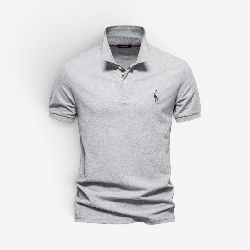 Men's Slim Fit Buttoned Polo Shirt with Short Sleeves