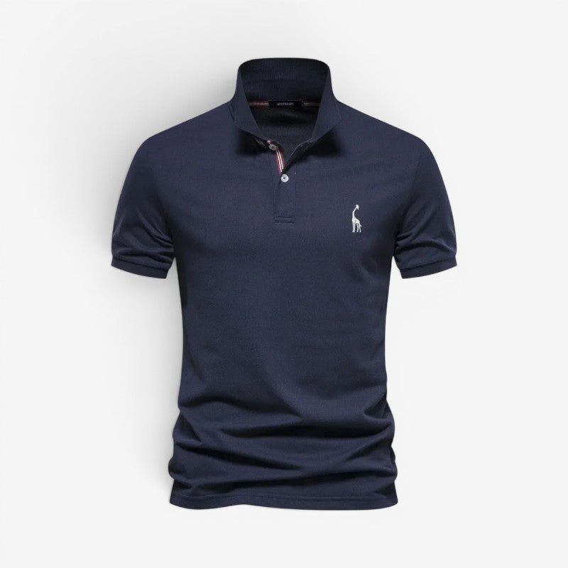 Men's Slim Fit Buttoned Polo Shirt with Short Sleeves