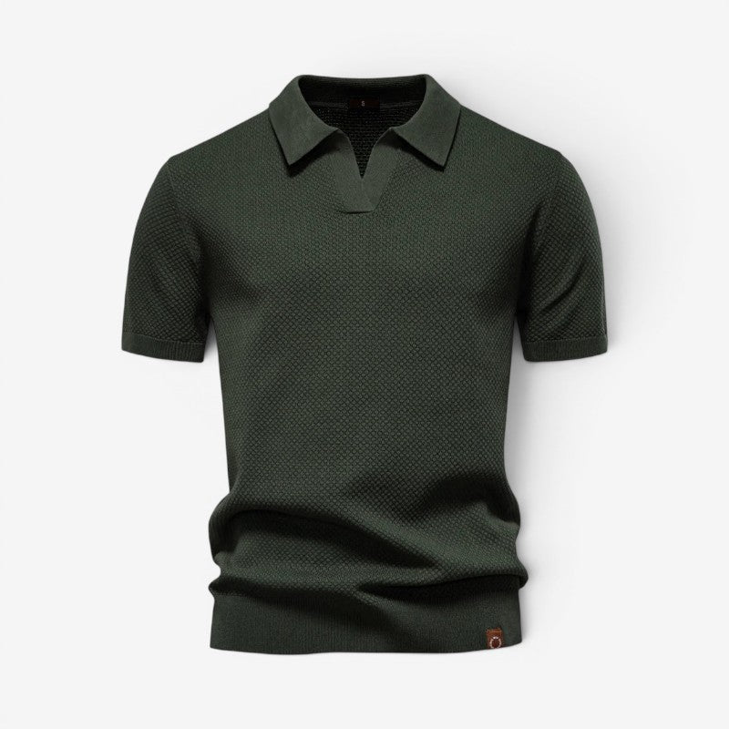 Men's Slim Fit Polo Shirt with Short Sleeves
