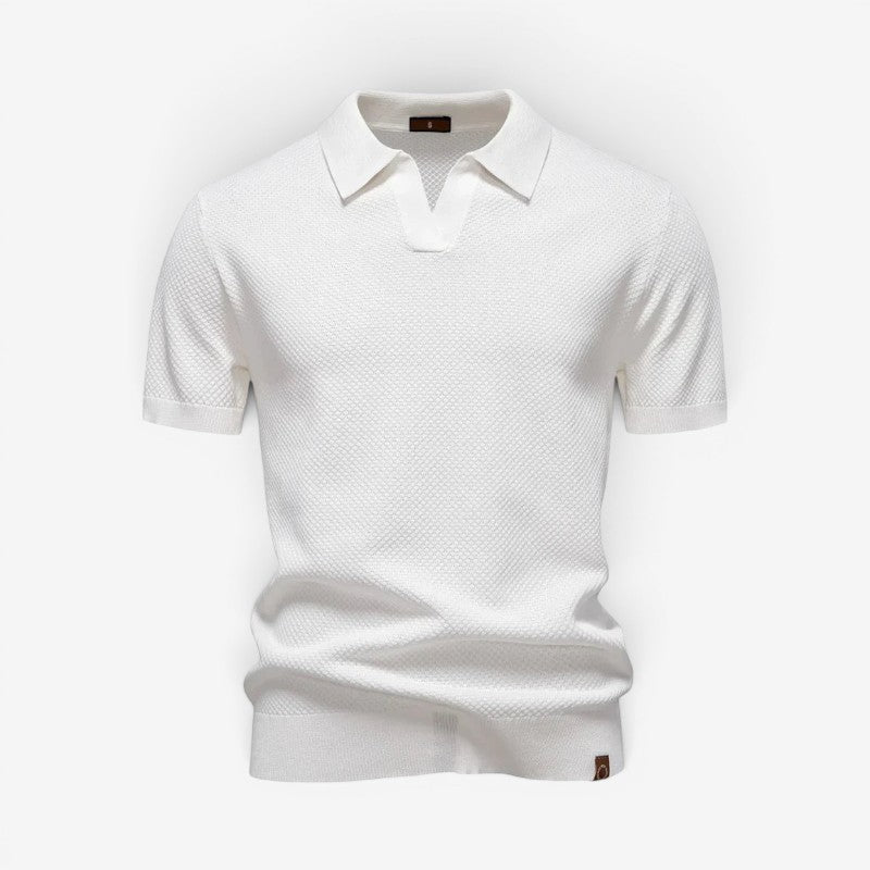 Men's Slim Fit Polo Shirt with Short Sleeves
