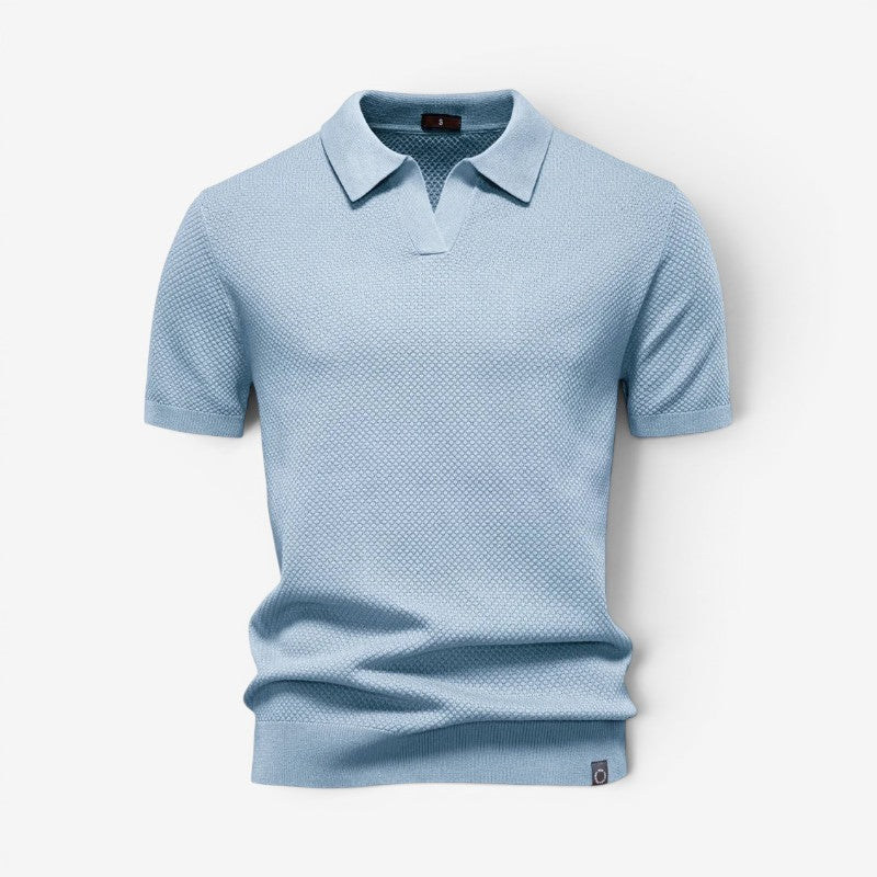 Men's Slim Fit Polo Shirt with Short Sleeves