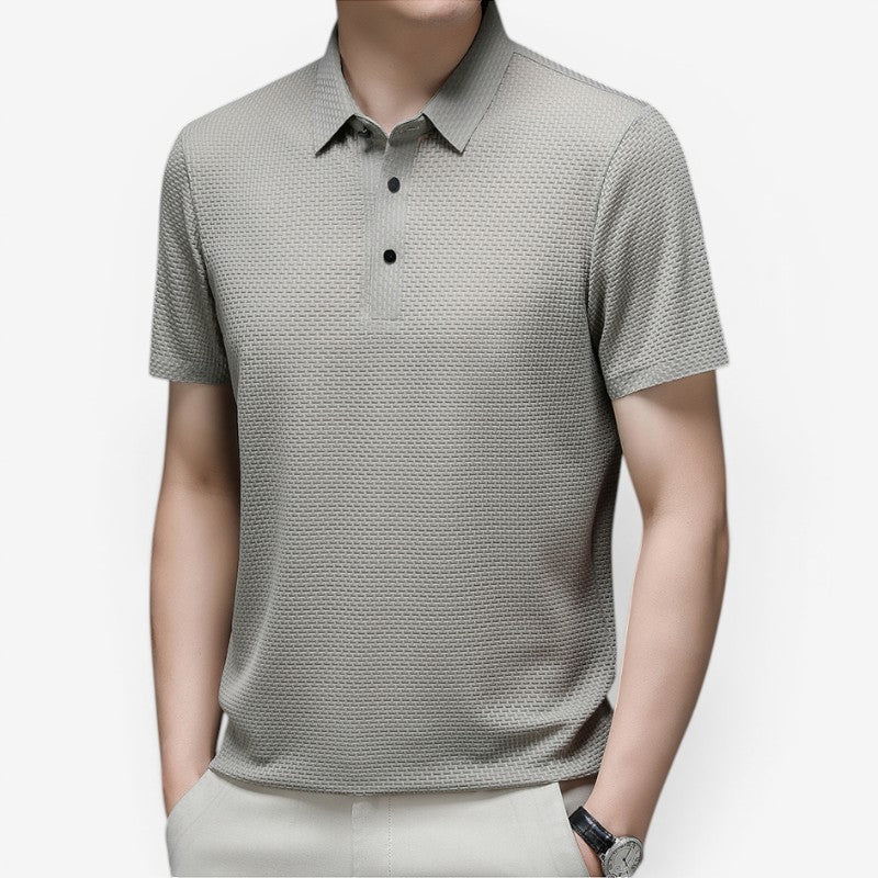 Men's Polo Shirt with Short Sleeves And Button Down Design