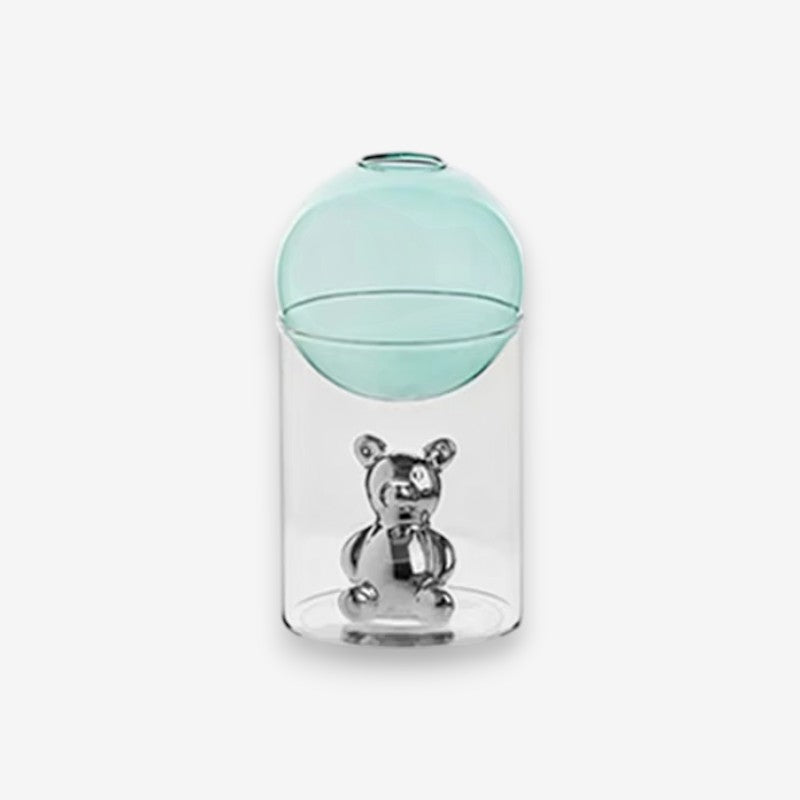 BearBloom – Cartoon Beer Vase with Spherical Top