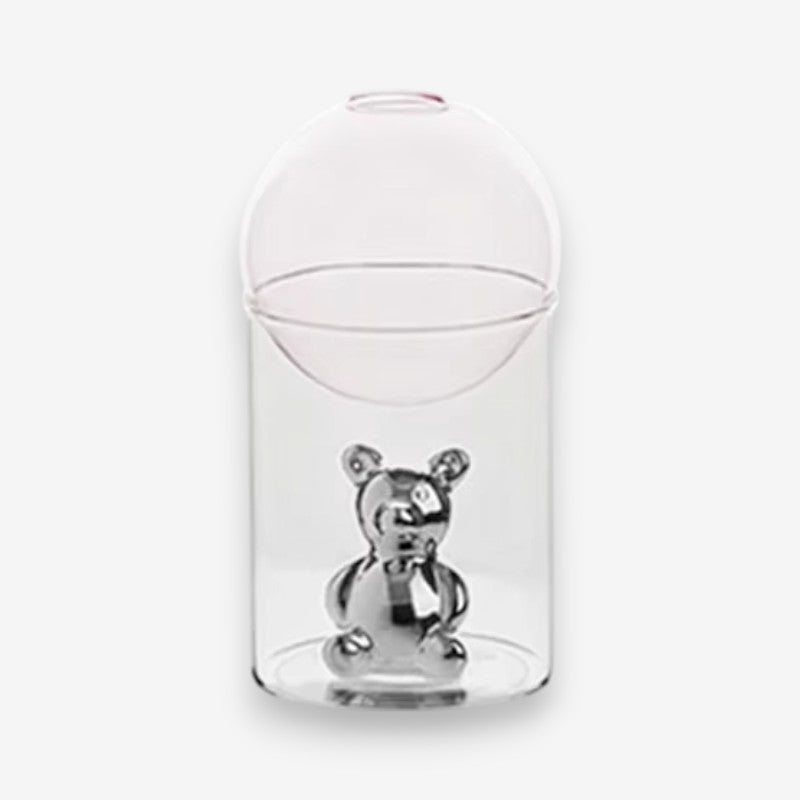 BearBloom – Cartoon Beer Vase with Spherical Top