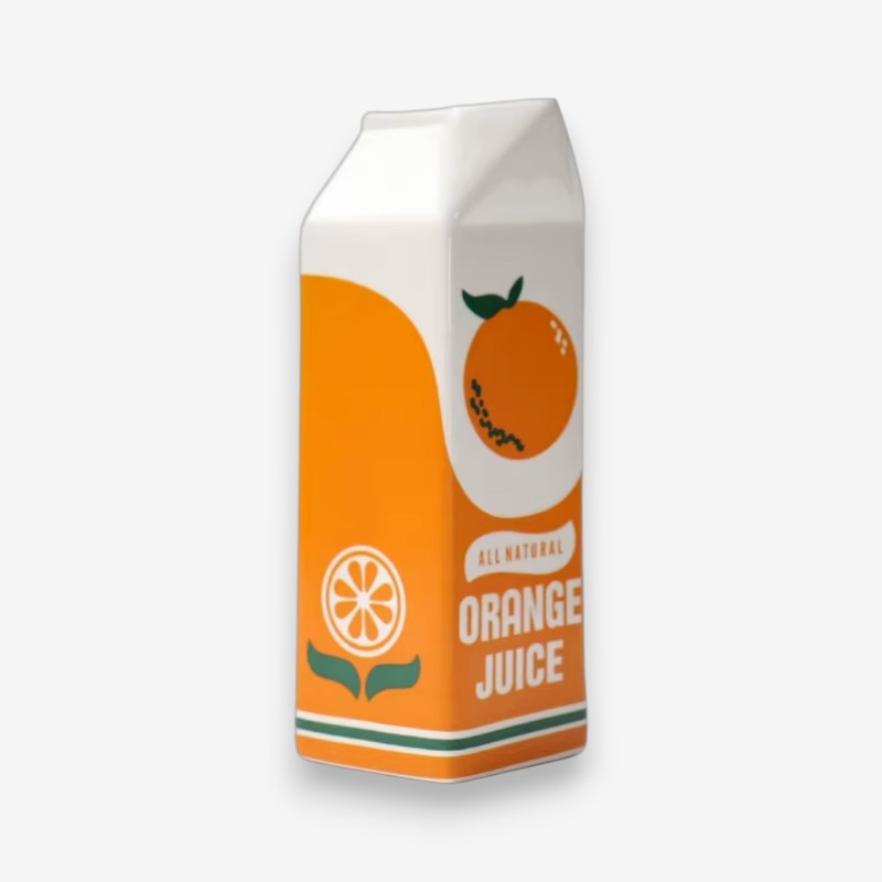 CitrusPop – Vase in Orange Juice Box Design