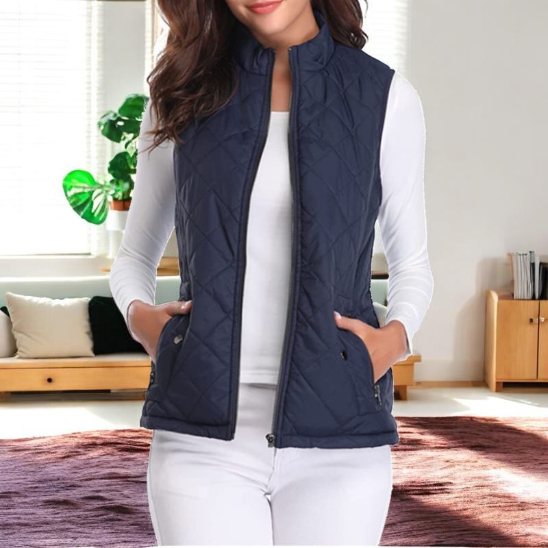 Women’s Zipped Sleeveless Vest