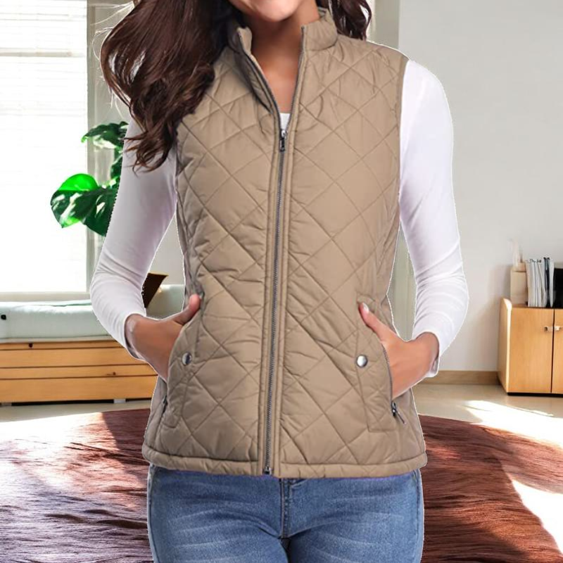 Women’s Zipped Sleeveless Vest