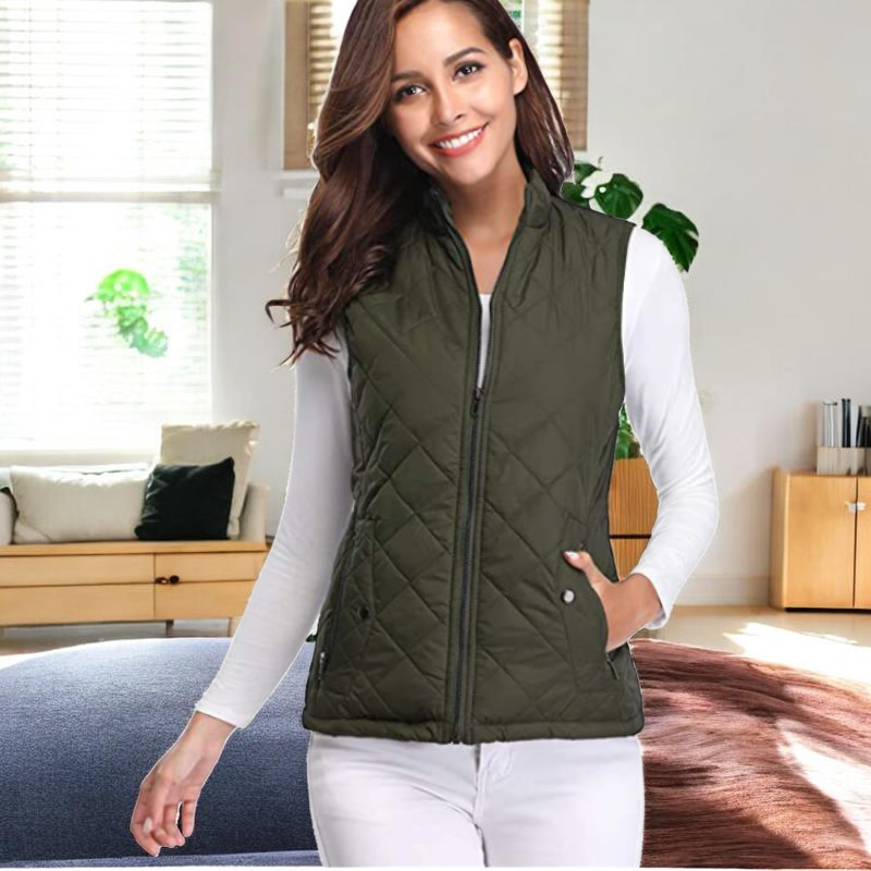 Women’s Zipped Sleeveless Vest