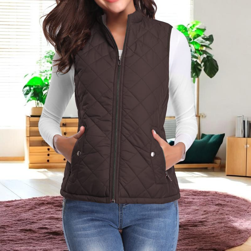 Women’s Zipped Sleeveless Vest