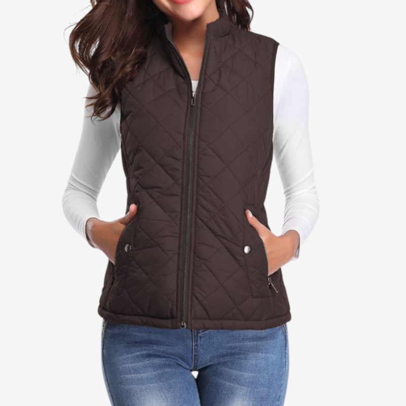 Women’s Zipped Sleeveless Vest