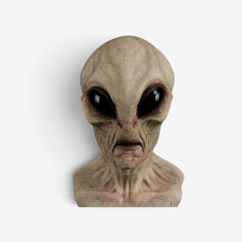 Realistic Full Head Alien Mask for Halloween & Cosplay