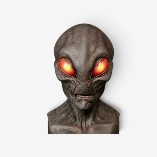 Realistic Full Head Alien Mask for Halloween & Cosplay