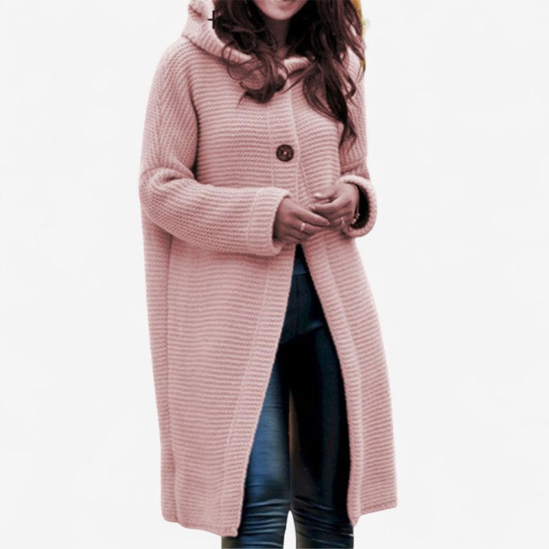 Evelyn – Gebreide Jas met Lange Mouwen en Capuchon Velani