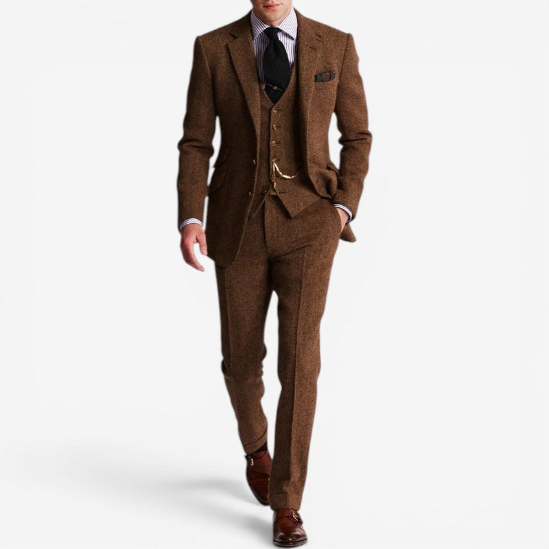 Zachary – Slim Fit 3 Piece Suit with Blazer and Vest