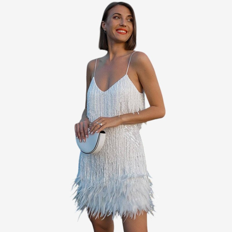 Women Sleeveless V-Neck Mini Dress