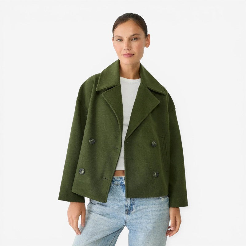 Women’s Cropped Double-Breasted Jacket