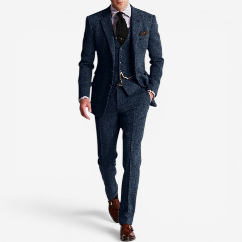 Zachary – Slim Fit 3 Piece Suit with Blazer and Vest