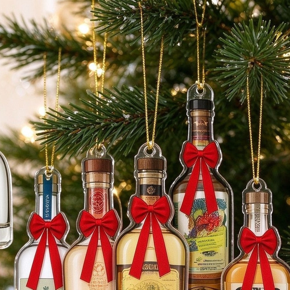JingleSpirits - Tequila Bottle Advent Calendar with 24 Acrylic Ornaments