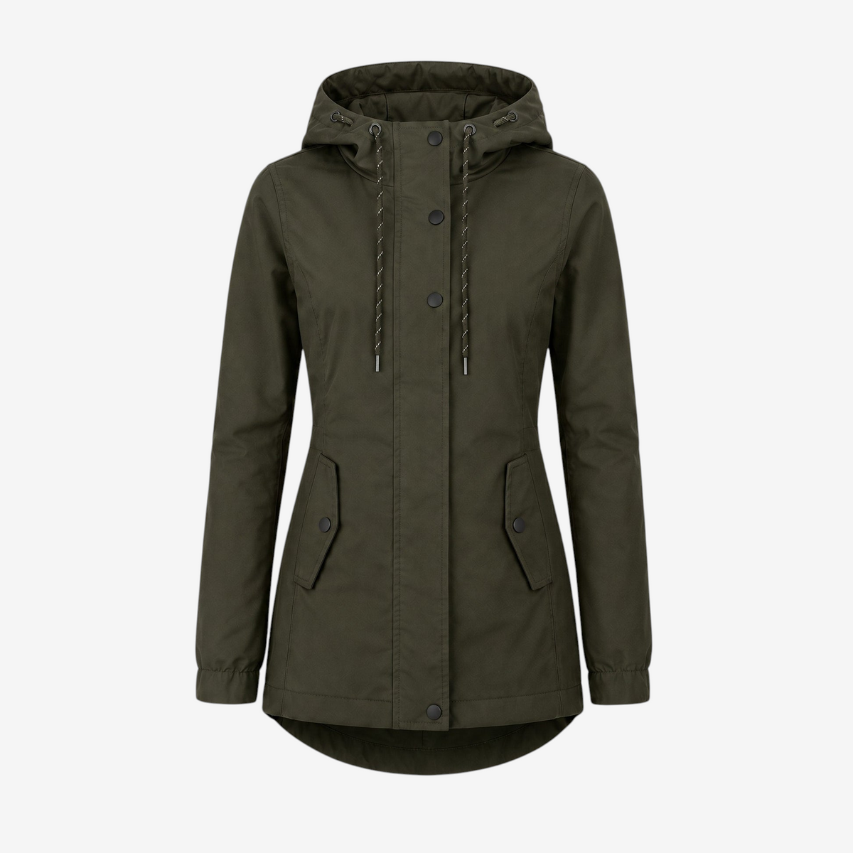 Flapix - Adjustable Hooded Jacket with Rounded Back Hem