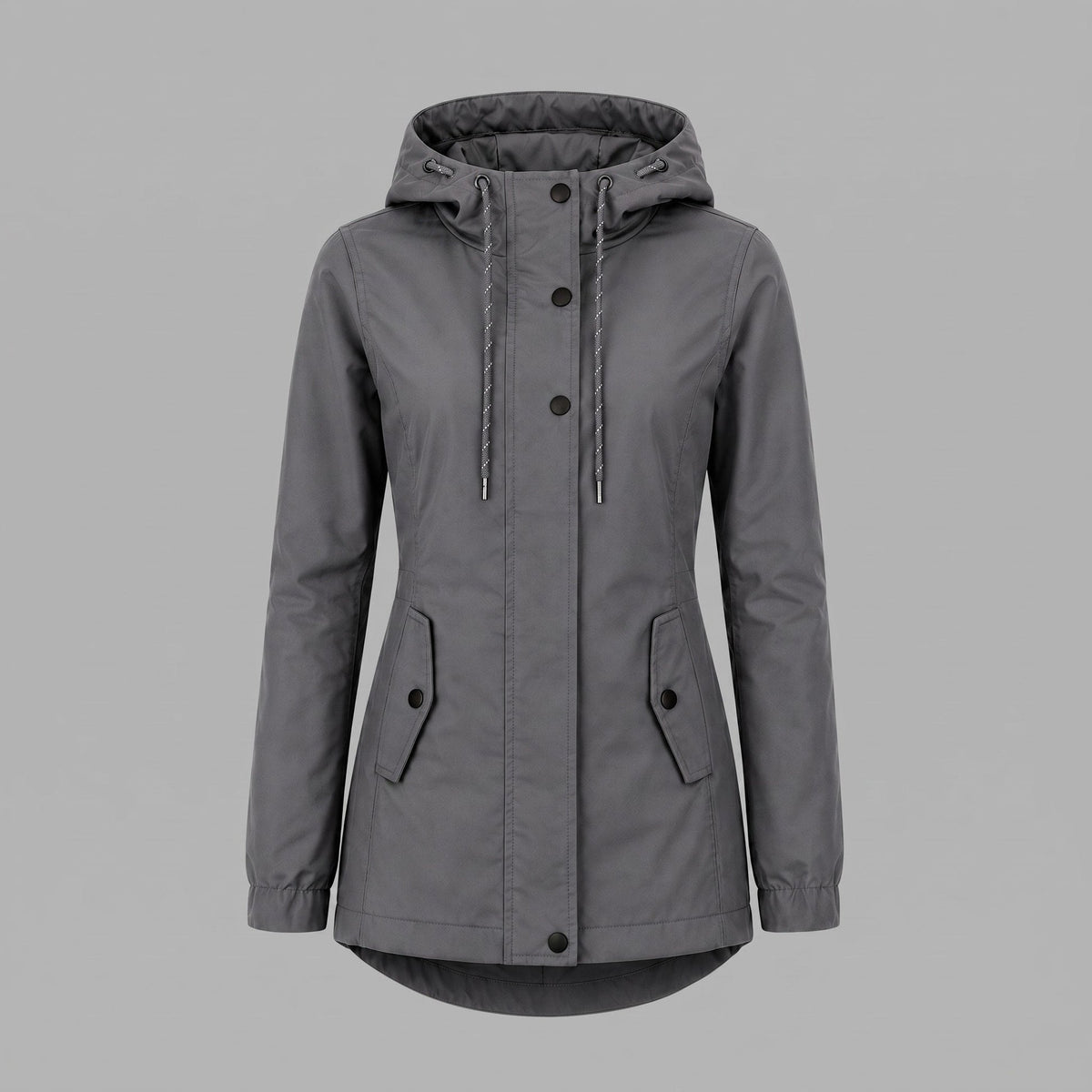 Flapix - Adjustable Hooded Jacket with Rounded Back Hem