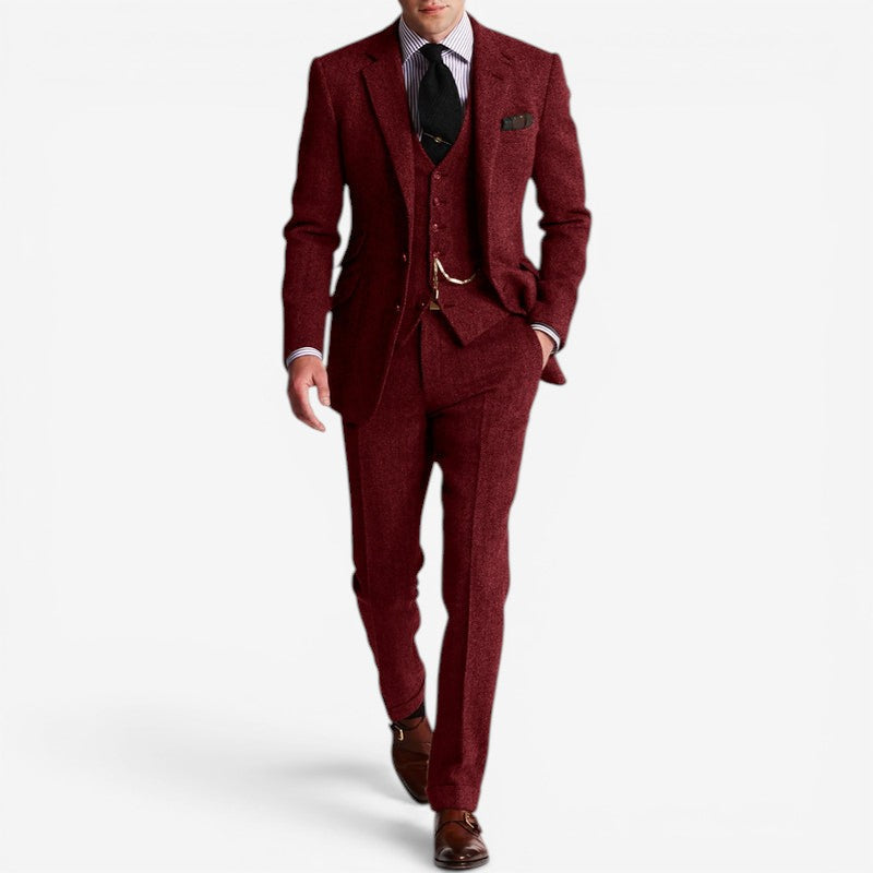 Zachary – Slim Fit 3 Piece Suit with Blazer and Vest