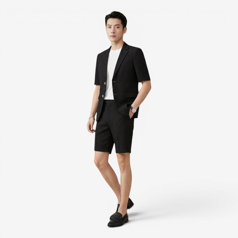 Men's Short Sleeve Blazer and Trouser Set