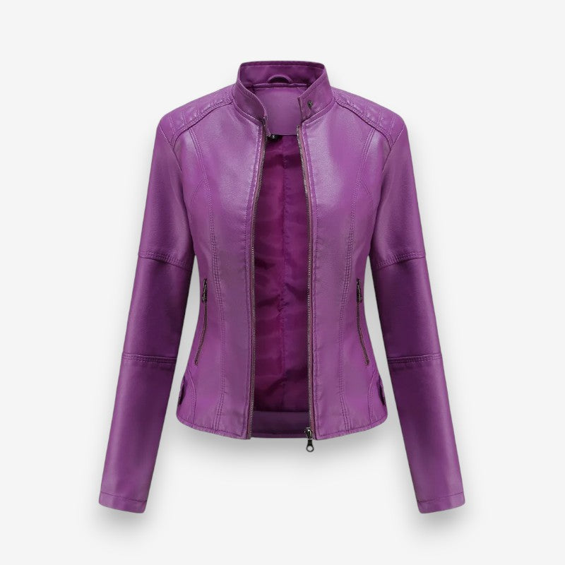 Sophia – Long Sleeve Jacket with Zipper Closure Design