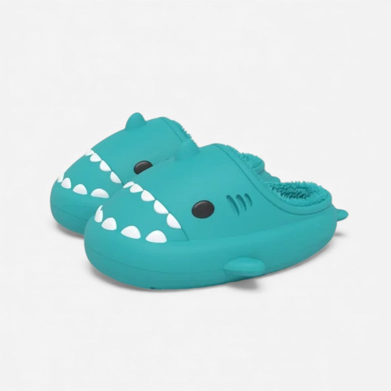 AquaFin – Slippers with Round Toe and Fish Inspired Design