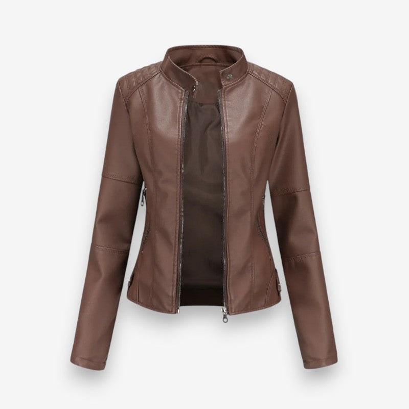 Sophia – Long Sleeve Jacket with Zipper Closure Design