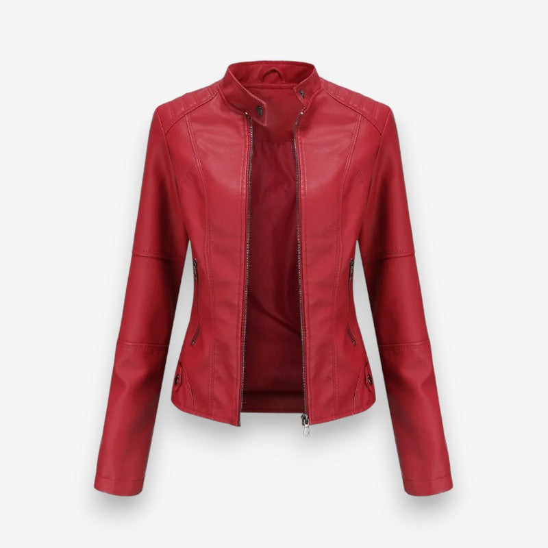 Sophia – Long Sleeve Jacket with Zipper Closure Design