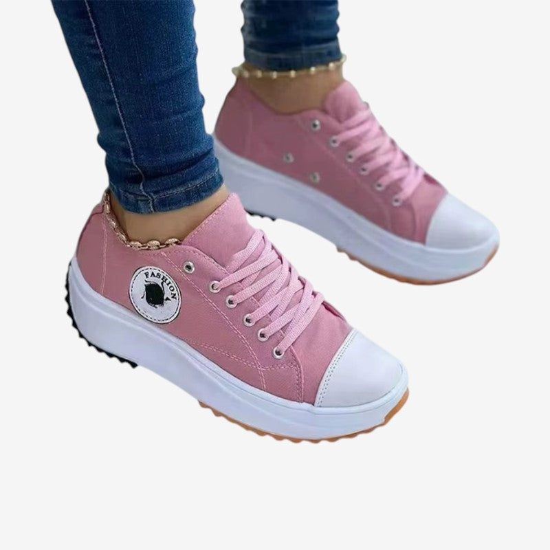 Nancy - Flat Non Slip Lace Up Boots With Round Toe