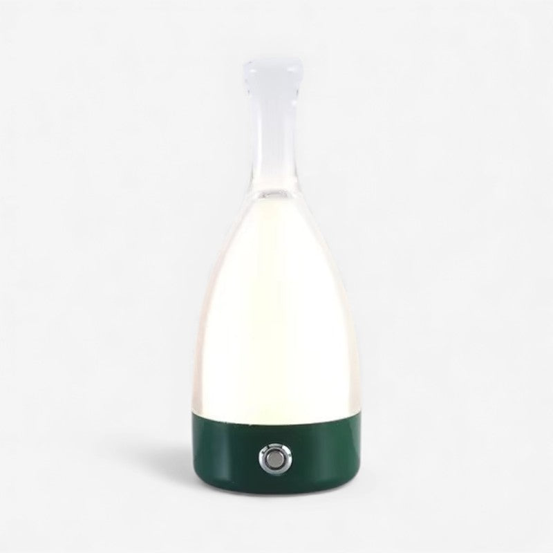 GlowSip – Rechargeable Table Lamp in Bottle Design with Touch Dimming LED