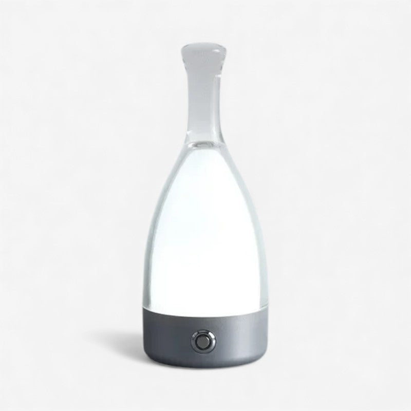GlowSip – Rechargeable Table Lamp in Bottle Design with Touch Dimming LED
