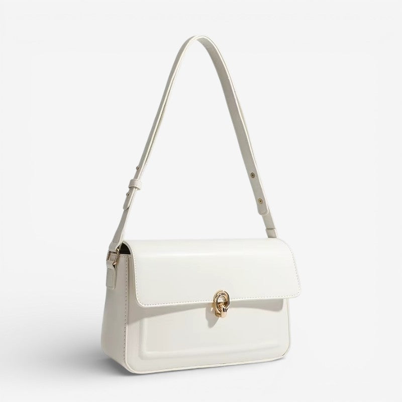 Emma – Women's Shoulder Bag with Long Strap & Hasp Closure