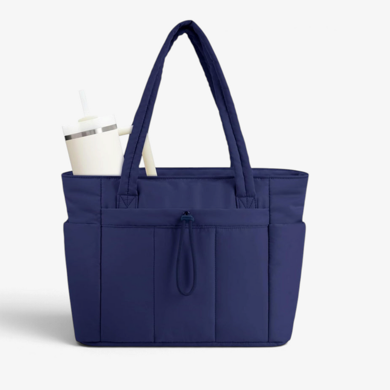 QuiltNomade – Quilted Tote Bag with Padded Laptop Compartment