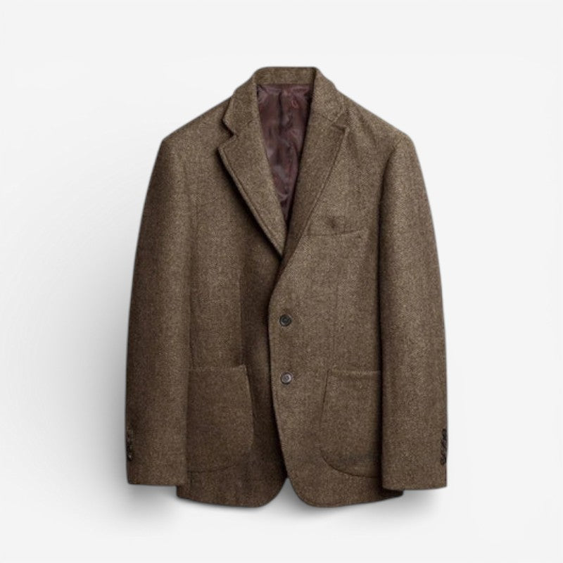 Ben – Long Sleeve Jacket with Down Collar and Front Pocket