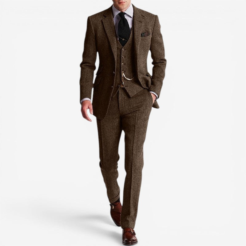 Zachary – Slim Fit 3 Piece Suit with Blazer and Vest
