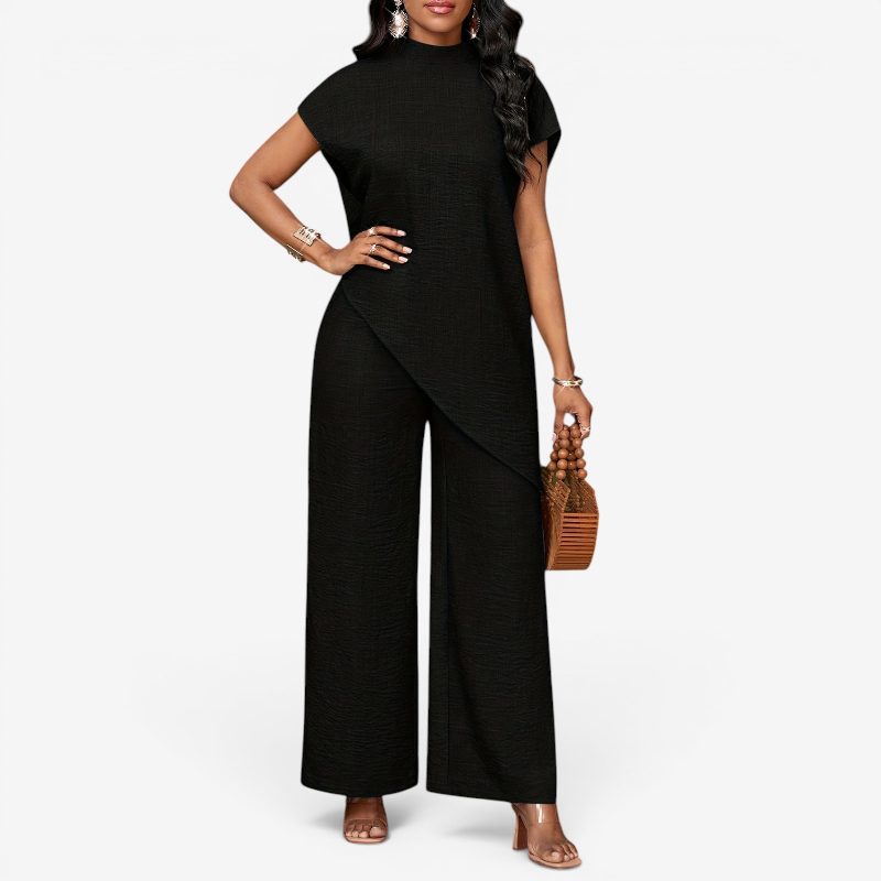 Stylish Women's Round Neck Two-Piece Set
