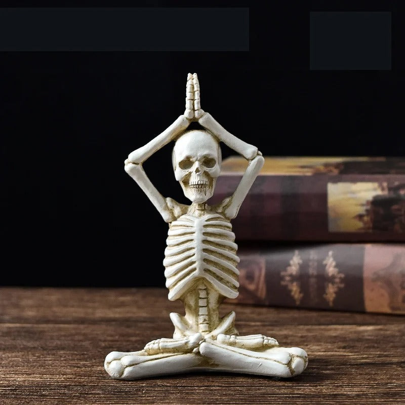 Spooky Resin Skeleton Figurine for Halloween