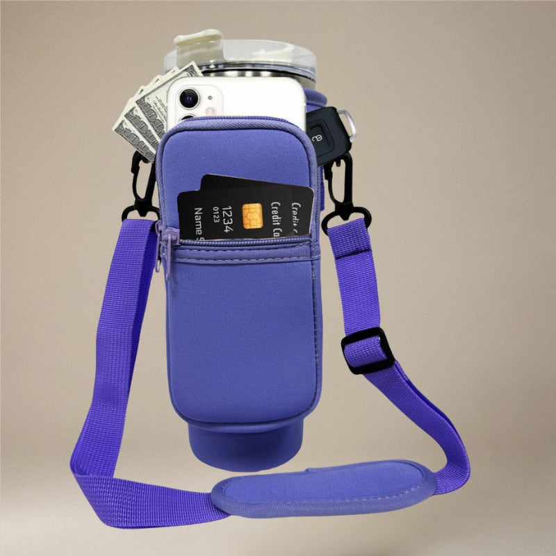 HydraCarry – Compact Tumbler Bag with Phone Pocket and Strap