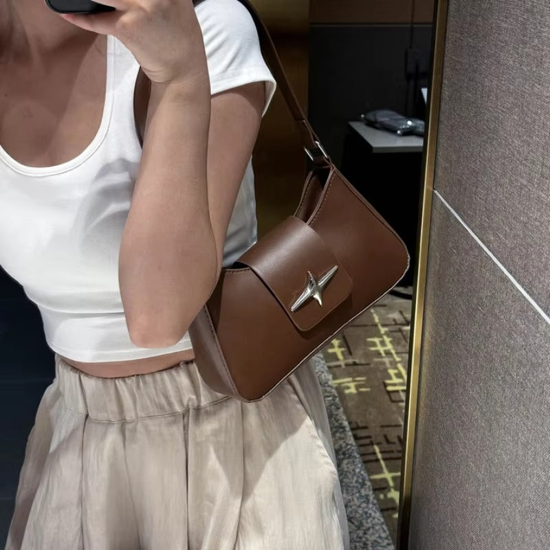 LunaBelle – Moderne Schoudertas met Lange Band en Rits Velani