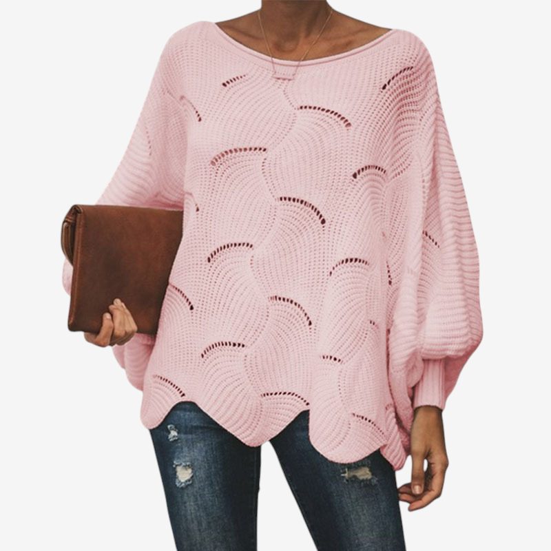 Women's Oversized Hollow Knit Sweater