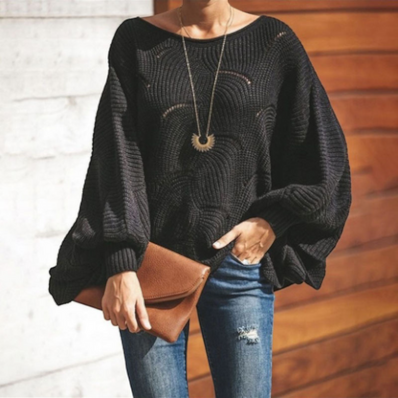 Women's Oversized Hollow Knit Sweater
